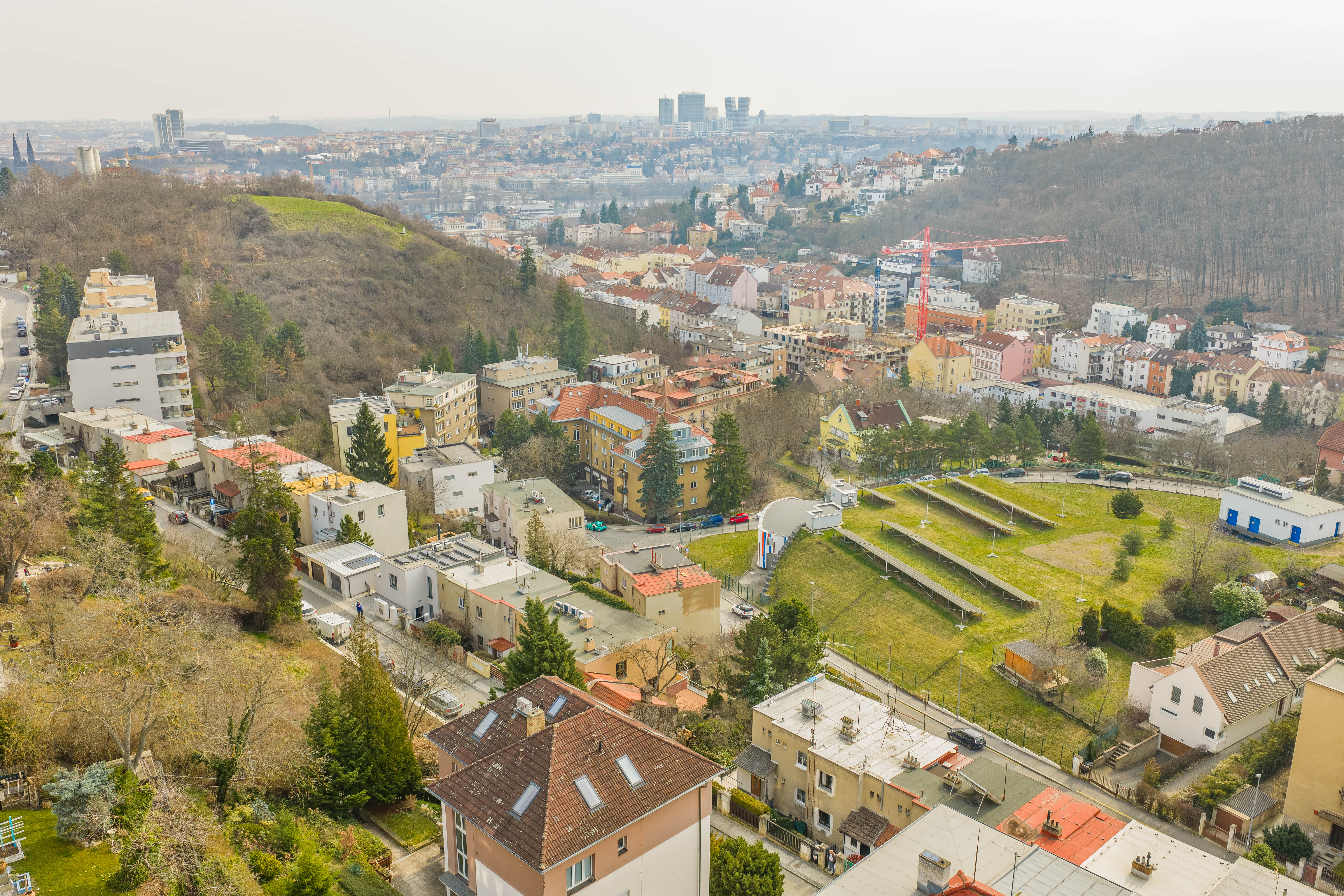 Drone — panorama Smíchov